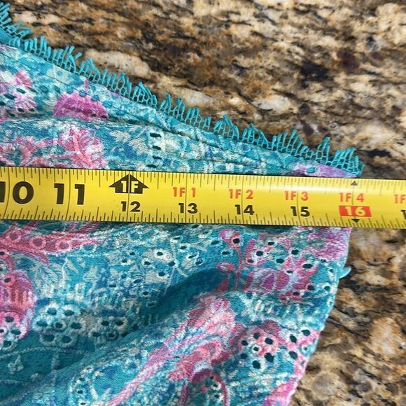 HEMANT & NANDITA Kefi One Shoulder Mini Dress in
Cyan Size S - Picture 10 of 13